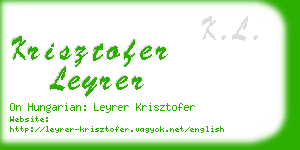 krisztofer leyrer business card